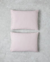 Premium Geo Plaid Cotton Pillowcase Pair   Green Pink Design
