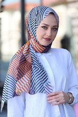 Geometric Pattern Chiffon Scarf, Easy - Care Style - TryAladdin