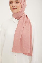 Geometric Textured Jazz Shawl - Rose Dry Pink - TryAladdin