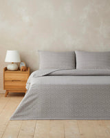 Premium Easy Care Double Duvet Cover Set Fitted Sheet Mink 200x220cm