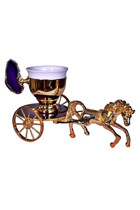 Gims Hand Crafts Artisanal Purple Porcelain Serving Tray - Premium Display - TryAladdin