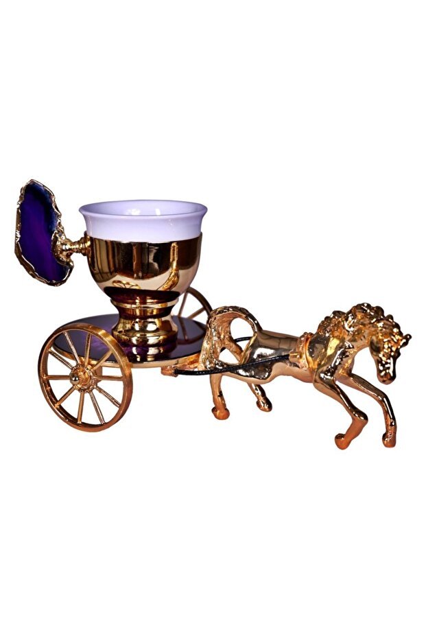 Gims Hand Crafts Artisanal Purple Porcelain Serving Tray - Premium Display - TryAladdin