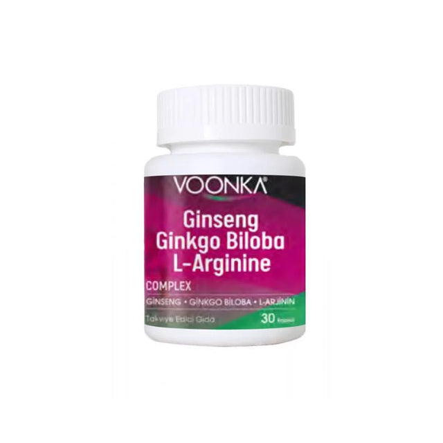 Ginseng, Ginkgo & L - Arginine - Vitality & Focus Capsules - TryAladdin