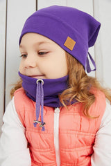 Girl Baby child Purple Beanie - Handmade, 100% cotton - TryAladdin