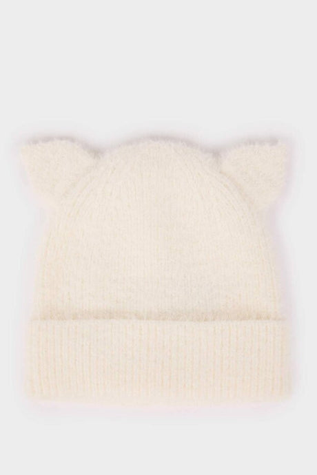 Girl Baby Knitted Beanie with Ears - Soft & Warm - TryAladdin
