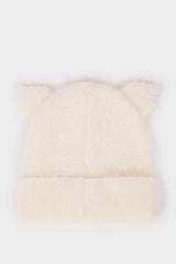Girl Baby Knitted Beanie with Ears - Soft & Warm - TryAladdin