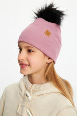 Girl's Baby child Pom Pom Hat & Neck Warmer Set - 100% cotton - TryAladdin