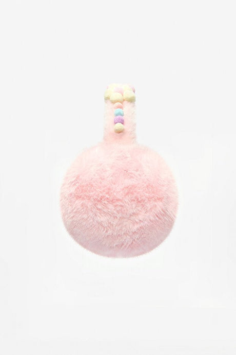 Girls Daisy Earmuffs - Pink with colorful Pom - Poms - TryAladdin