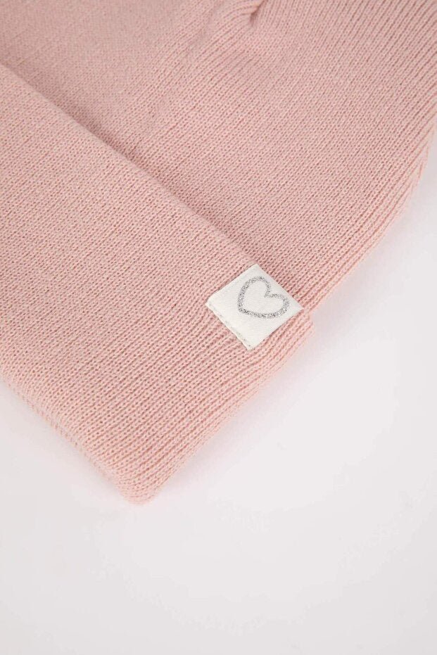 Girl's Knitted Beanie - Warm & Stylish with Woven Label - TryAladdin