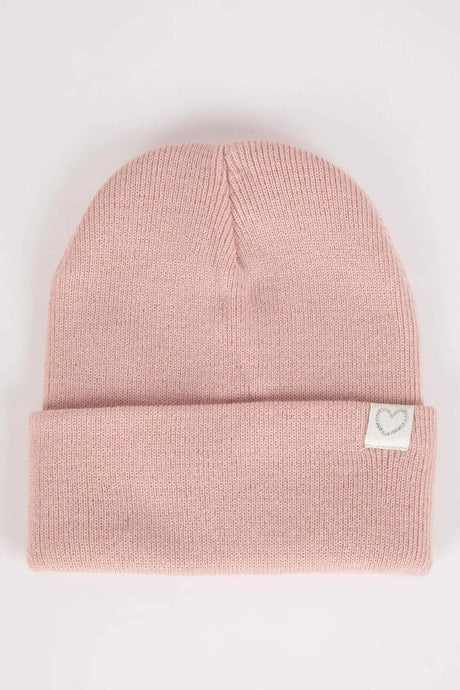 Girl's Knitted Beanie - Warm & Stylish with Woven Label - TryAladdin