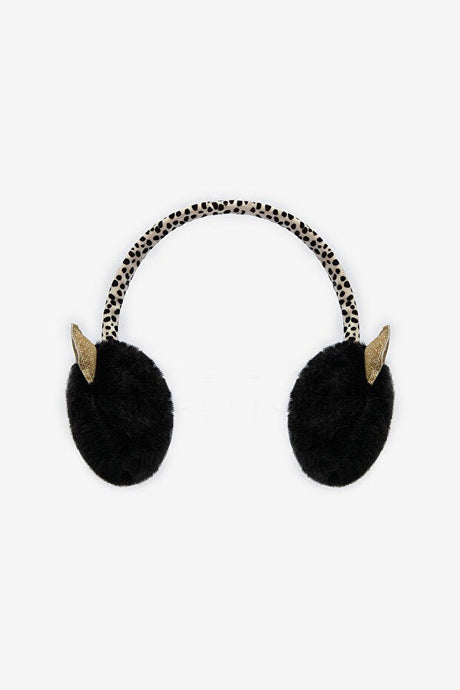 Girls' Leopard Print Faux Fur Earmuffs - Stylish & Warm - TryAladdin