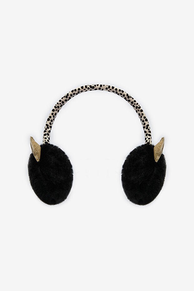 Girls' Leopard Print Faux Fur Earmuffs - Stylish & Warm - TryAladdin