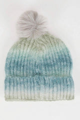 Girl's Ombre Pom - pom Beanie - Stylish & Warm for Winter - TryAladdin