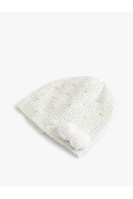 Girls' Pearl & Pom - pom Beanie - Soft & Warm - TryAladdin