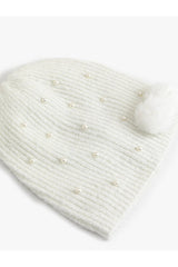 Girls' Pearl & Pom - pom Beanie - Soft & Warm - TryAladdin