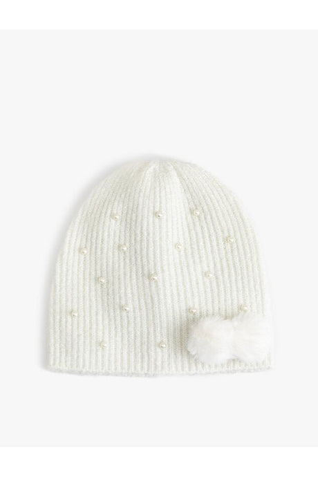 Girls' Pearl & Pom - pom Beanie - Soft & Warm - TryAladdin