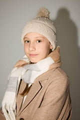 Girl's Pearl Pom - pom Knitted Beanie - TryAladdin