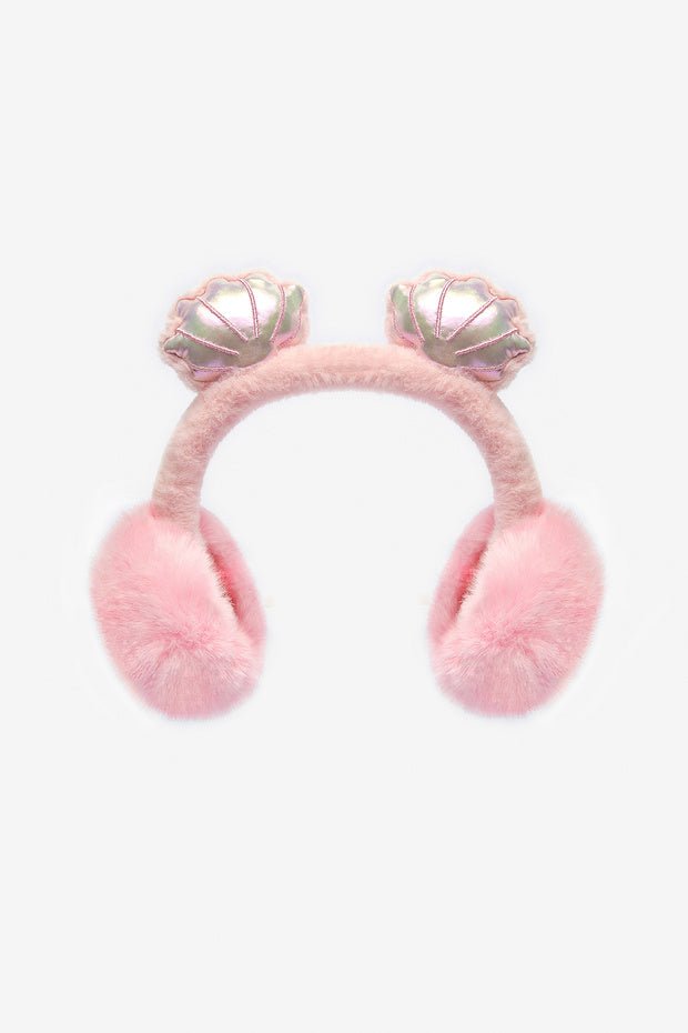 Girls' Pink Shell Earmuffs - Cozy & Stylish Accessory - TryAladdin