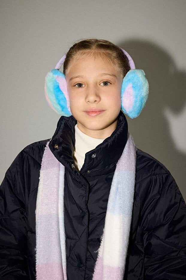 Girl's Plush Earmuffs - Warm & colorful - TryAladdin