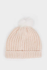 Girls' Pompom Beanie - Rainbow & Glitter Star - TryAladdin