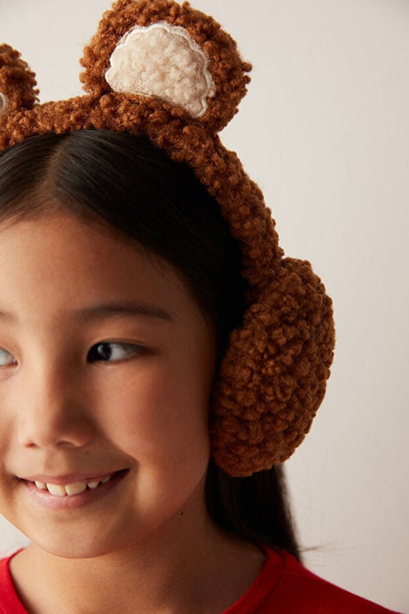 Girls' Teddy Bear Earmuffs - Plush & Warm - TryAladdin