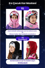 Girl's XS Fleece Balaclava Hoodie - Warm Multi - functional - TryAladdin