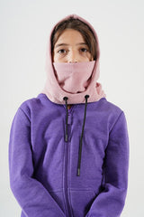 Girl's XS Fleece Balaclava Hoodie - Warm Multi - functional - TryAladdin
