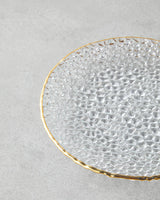 Premium Gold Rimmed Glass Pasta Plate Professional Dinnerware