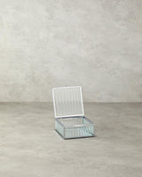 Professional Silver Glass Decorative Storage Box