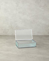 Professional Silver Glass Decorative Storage Box