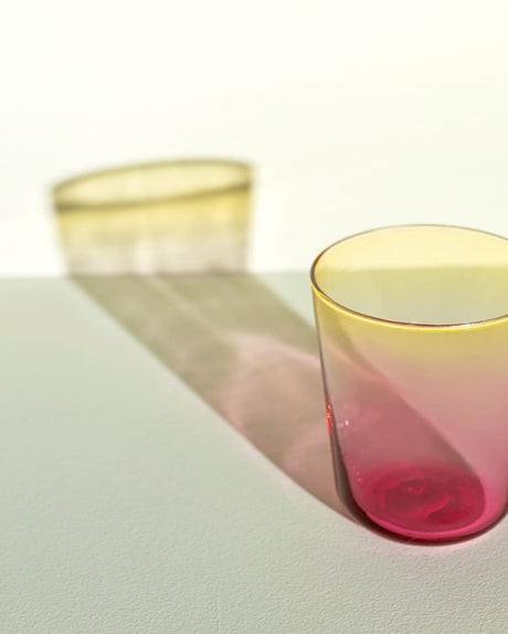 Glass 4 - Piece Water Glass Set - Vibrant Two - Tone Design - TryAladdin