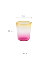 Glass 4 - Piece Water Glass Set - Vibrant Two - Tone Design - TryAladdin