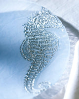 Glass Dinner Plate - Marine Blue Design - TryAladdin