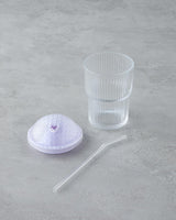 Elegant Lilac Glass Beverage Tumbler