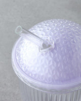 Elegant Lilac Glass Beverage Tumbler