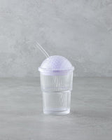 Elegant Lilac Glass Beverage Tumbler