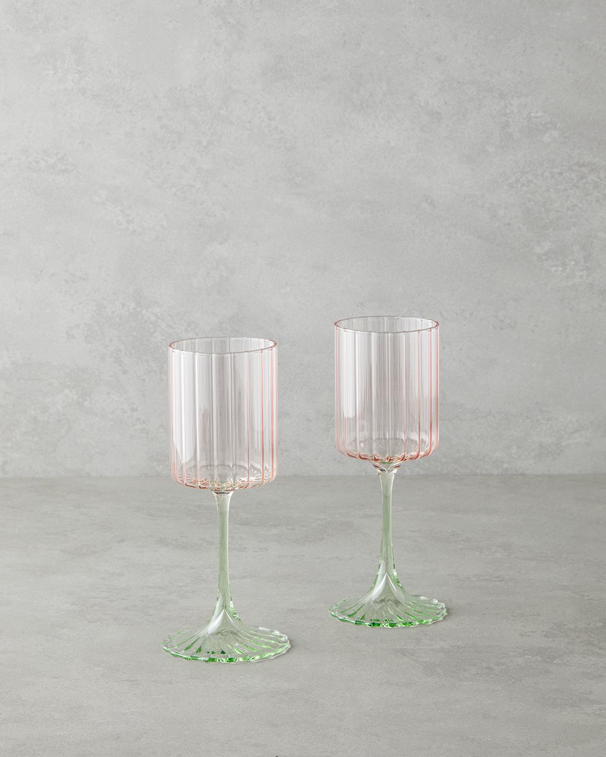Professional Grade Glassware Set   Elegant Colored Goblets   250ml