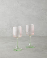 Professional Grade Glassware Set   Elegant Colored Goblets   250ml