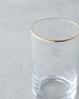 Premium Gold Accent Espresso Serving Glasses   6 Piece Set