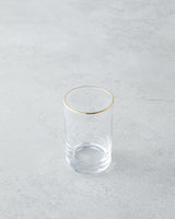 Premium Gold Accent Espresso Serving Glasses   6 Piece Set