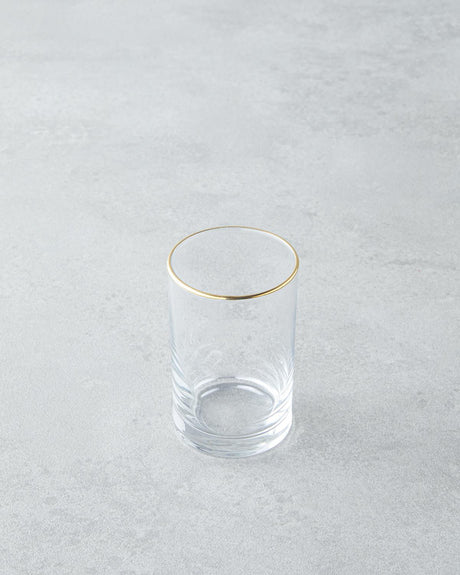 Premium Gold Accent Espresso Serving Glasses   6 Piece Set