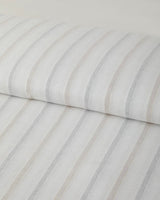 Premium Yarn Dyed Striped Duvet Cover Set Single Beige Gray