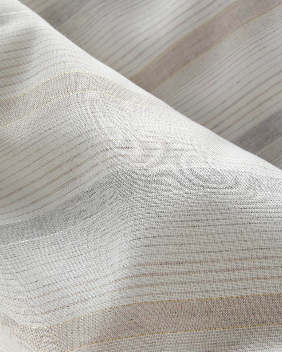 Premium Yarn Dyed Striped Duvet Cover Set Single Beige Gray