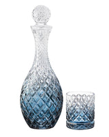 Premium Glossy Glass 3 Piece Carafe Set Navy Blue