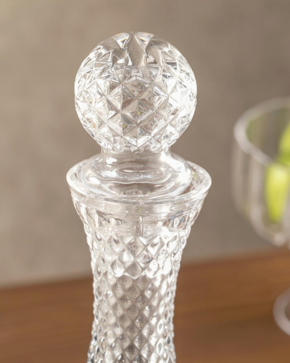 Premium Glossy Glass 3 Piece Carafe Set Navy Blue