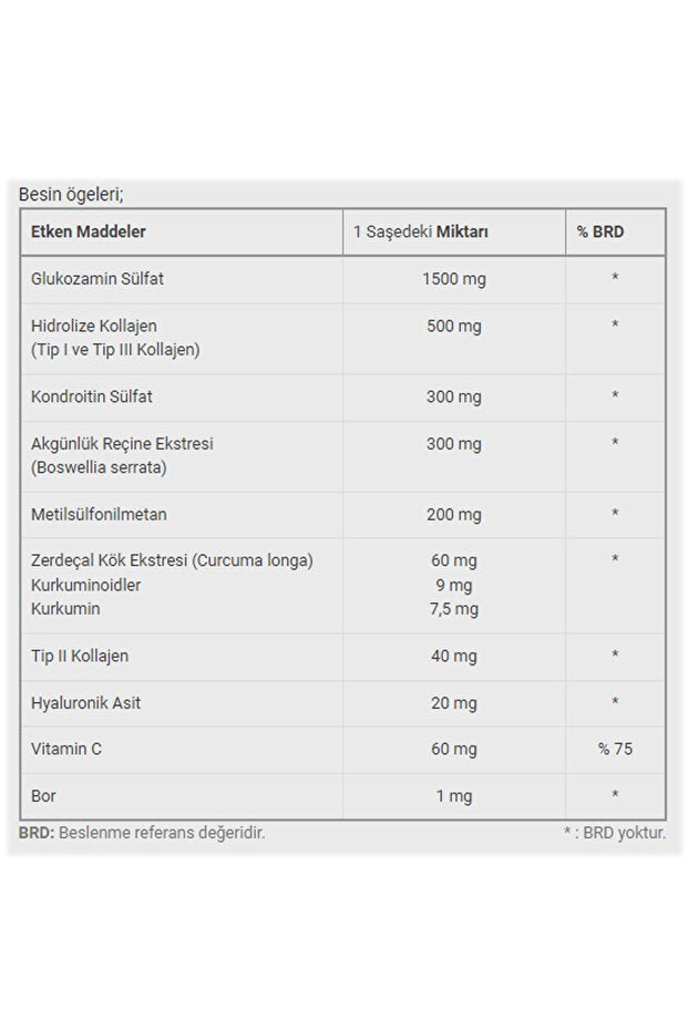 Glucosamine Chondroitin MSM with Collagen & Boswellia - 6g x 30 Sachets - TryAladdin