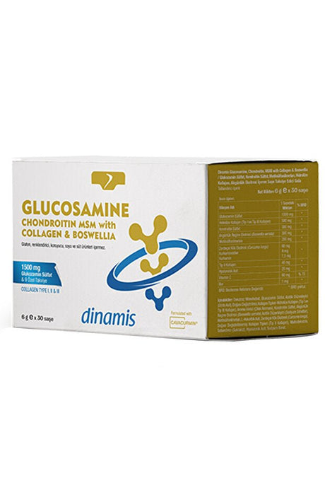 Glucosamine Chondroitin MSM with Collagen & Boswellia - 6g x 30 Sachets - TryAladdin