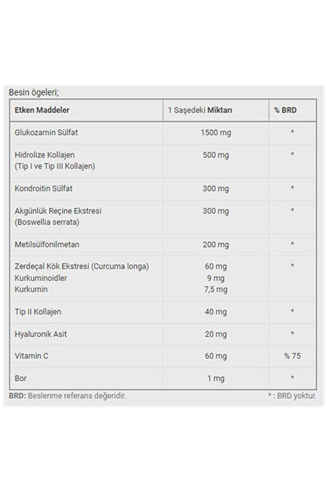 Glucosamine Chondroitin MSM with Collagen & Boswellia - 6g x 30 Sachets - TryAladdin