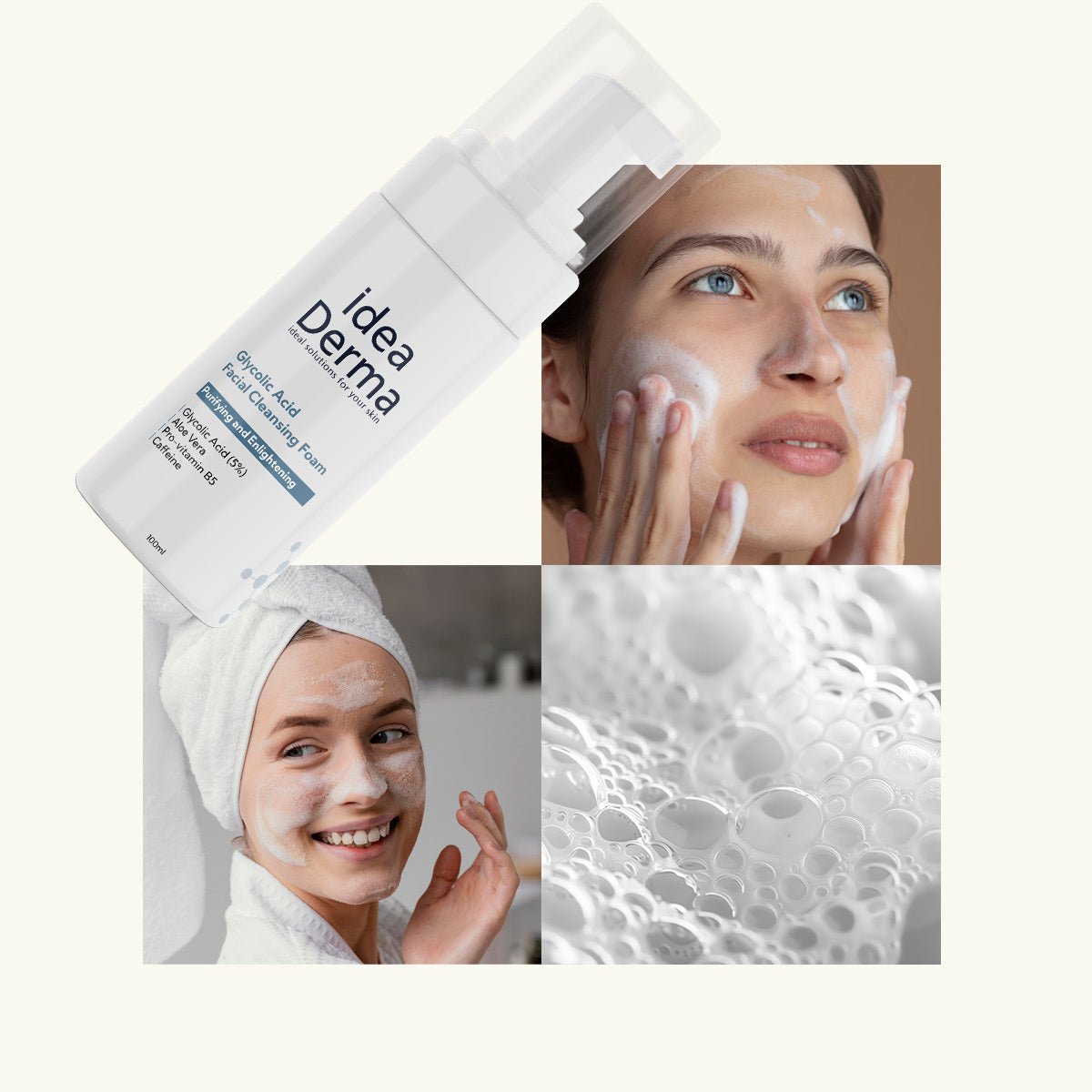Glycolic Acid Foaming Cleanser - Deep Pore Cleansing & Brightening - TryAladdin
