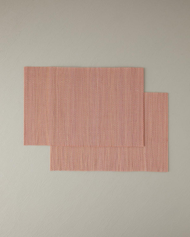 Professional-Grade Bamboo Placemat Set - Two Piece - Powder Pink